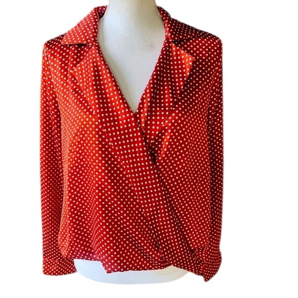 Endless Rose ladies, long sleeve V-neck blouse, snap front closure, perfect cond - Picture 1 of 13